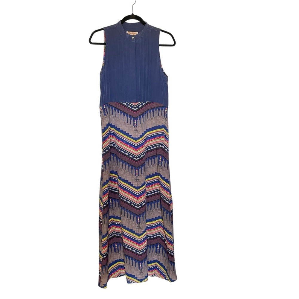 Mara Hoffman Blue and Pink Halter‎ Maxi Dress Size Medium